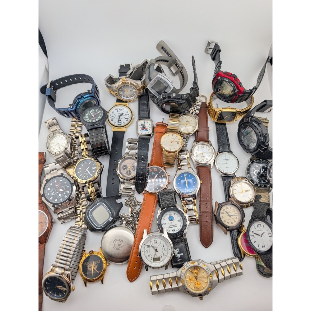 Over Four Pounds Men's Watch Lot Relic, Guess, Timex- For Parts/ Repair